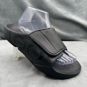 OOFOS OOahh Sport Flex Recovery Slides Women’s Size 8 Black Sandals